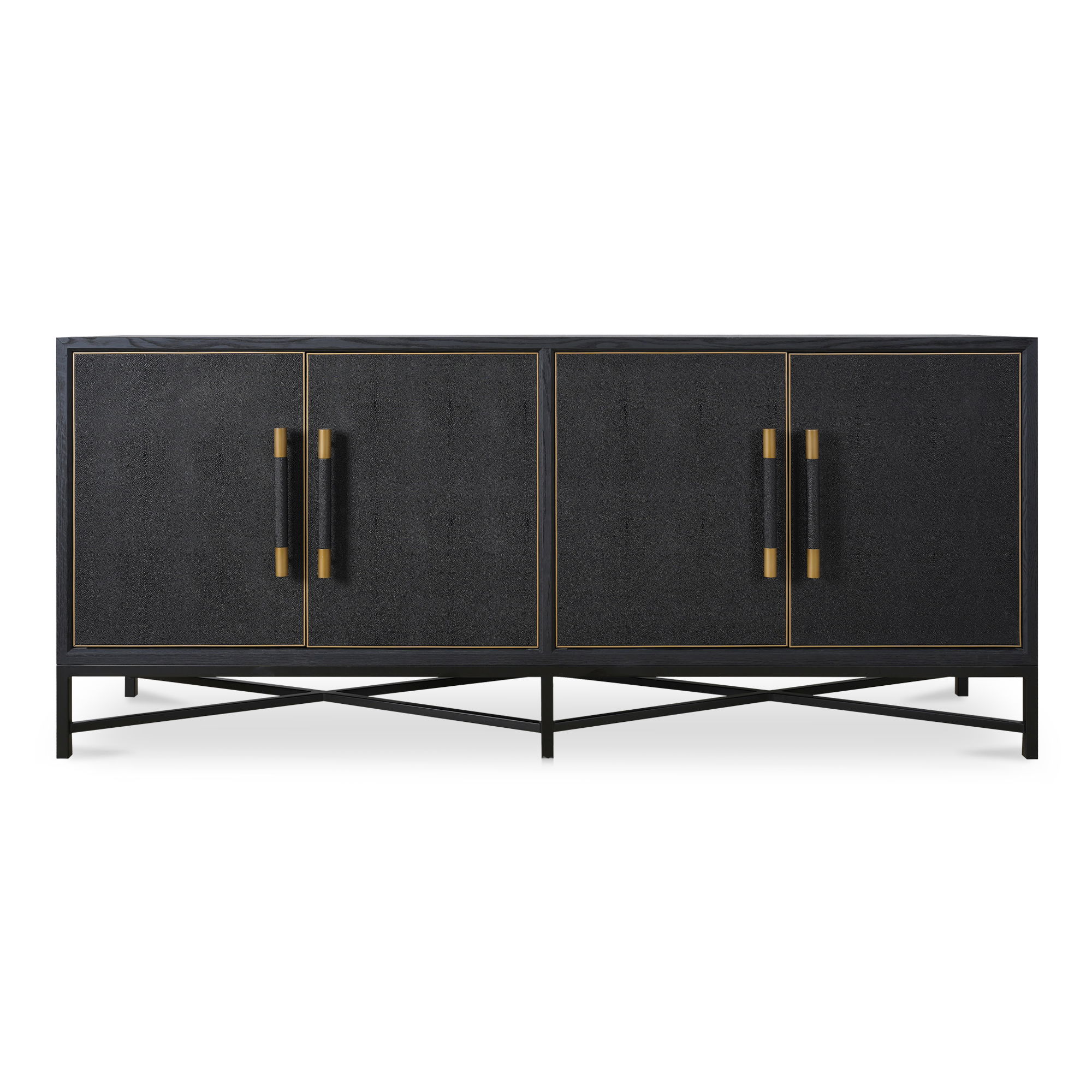 Mako Sideboard Black, Cabinets & Sideboard by Moe's Home, 76" width x 34" height x 18" depth View 1