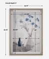Blue Flowers In Vase Framed Print, Art by Uttermost, 28.75" width x 40.75" height x 3" depth thumbnail 3