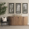 Terra Light Brown Wood Fluted Sideboard, Sideboards & Buffet by Mercana, 72" length x 19" width x 32" height thumbnail 3