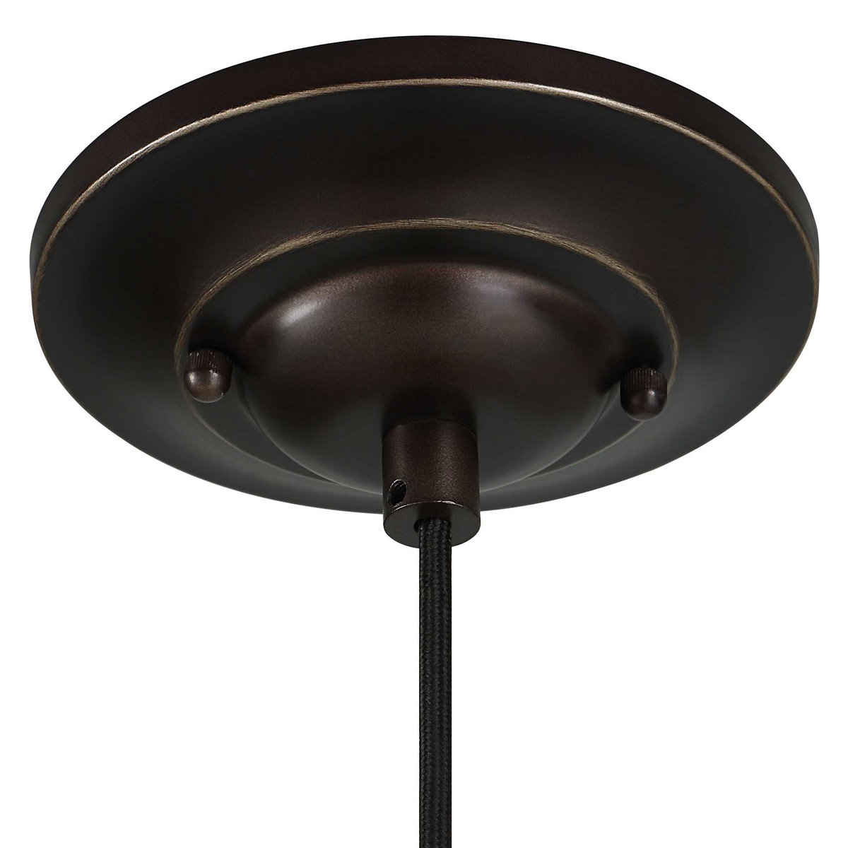 Placuna 1 Light Bronze Pendant, by Uttermost, 10.5" height x 1'3" diameter View 8