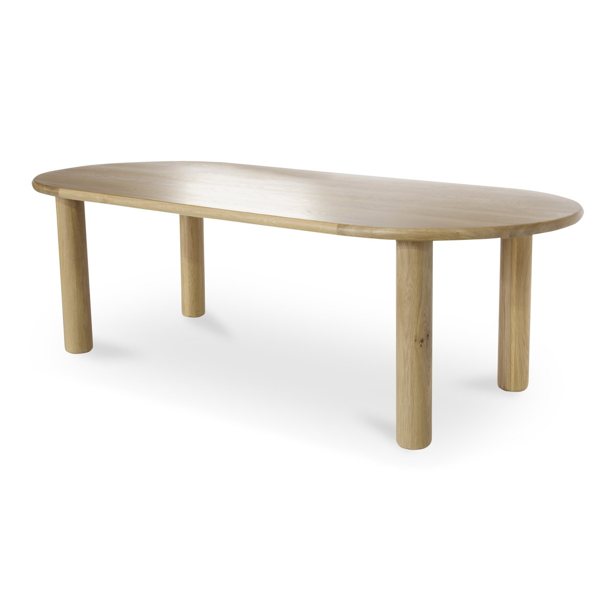Milo Small Dining Table Oak, by Moe's Home, 78" width x 29.5" height x 39" depth View 6