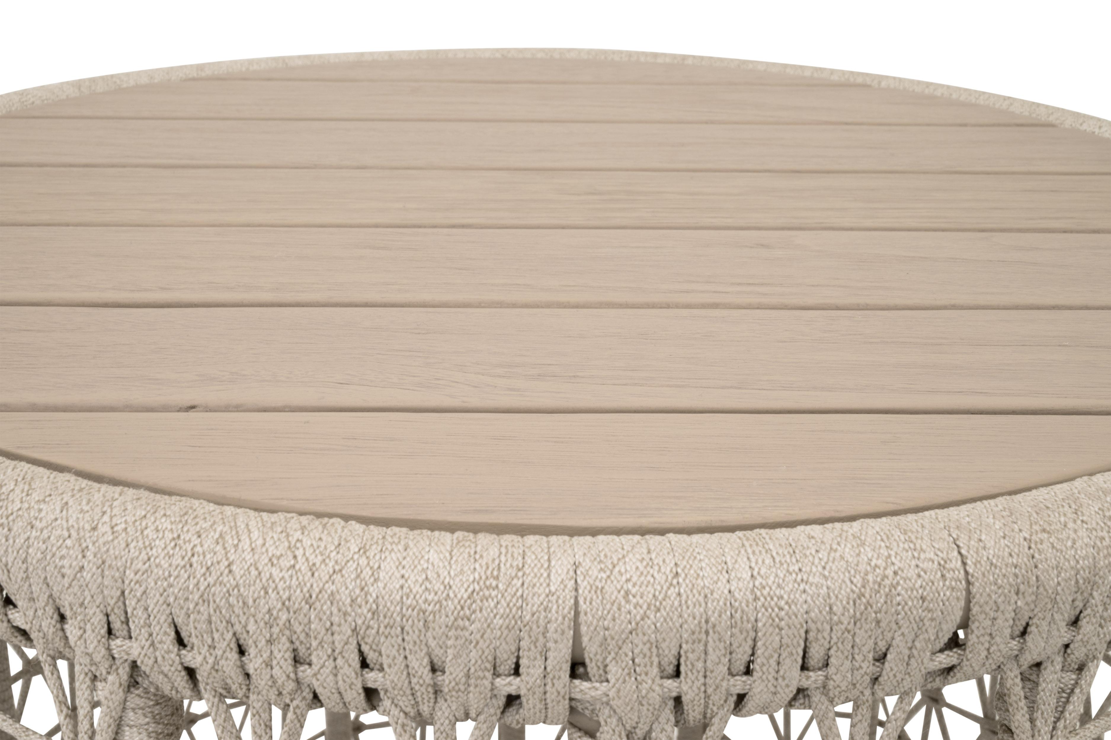 Knit Outdoor Round End Table, Side & End Table by Essentials for Living, 24" width x 20" height x 24" depth View 3