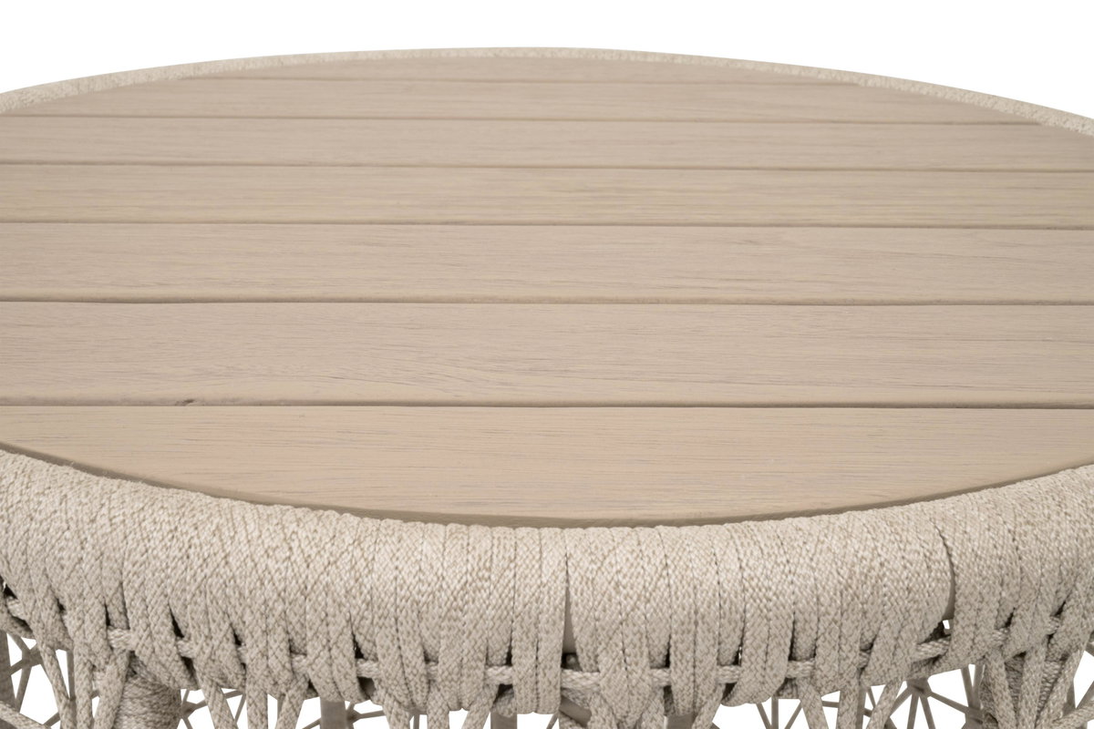 Knit Outdoor Round End Table, Side & End Table by Essentials for Living, 24" width x 20" height x 24" depth View 3