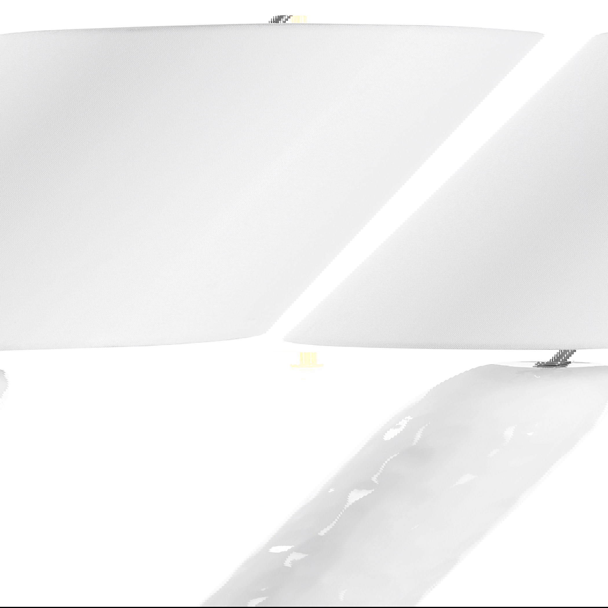 Iona White Glaze Table Lamp large image 