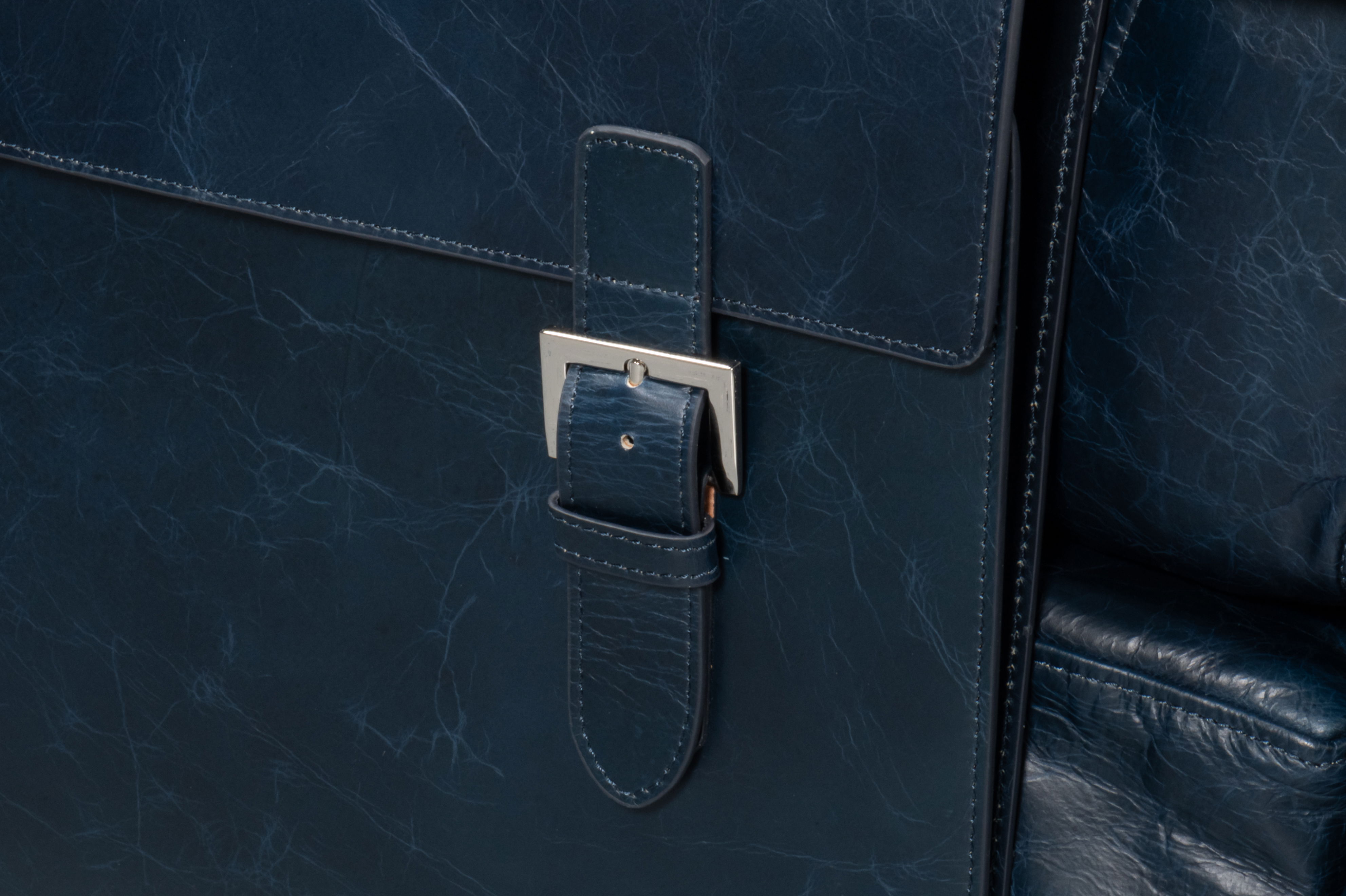 Edmonds Distilled Leather Chair,Blue large image 