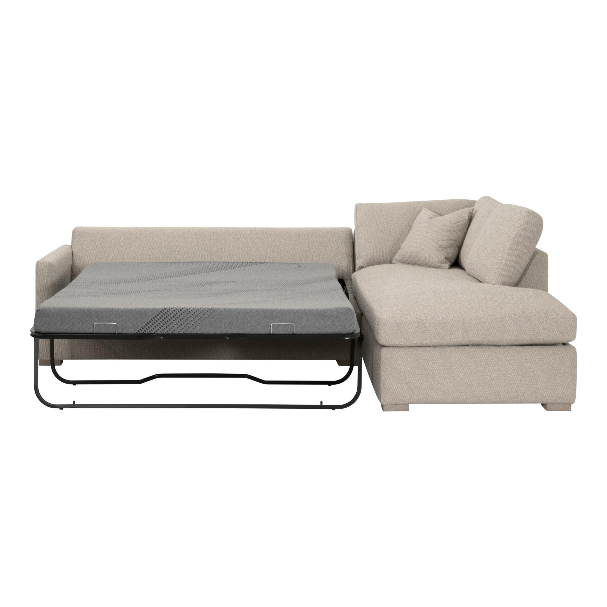Clara 112' Slim Arm Sleeper Queen RF Sectional, Seating by Essentials for Living, 112" width x 37.5" height x 81" depth View 3