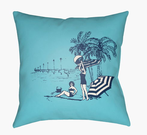 Carolina Coastal Accent Pillow