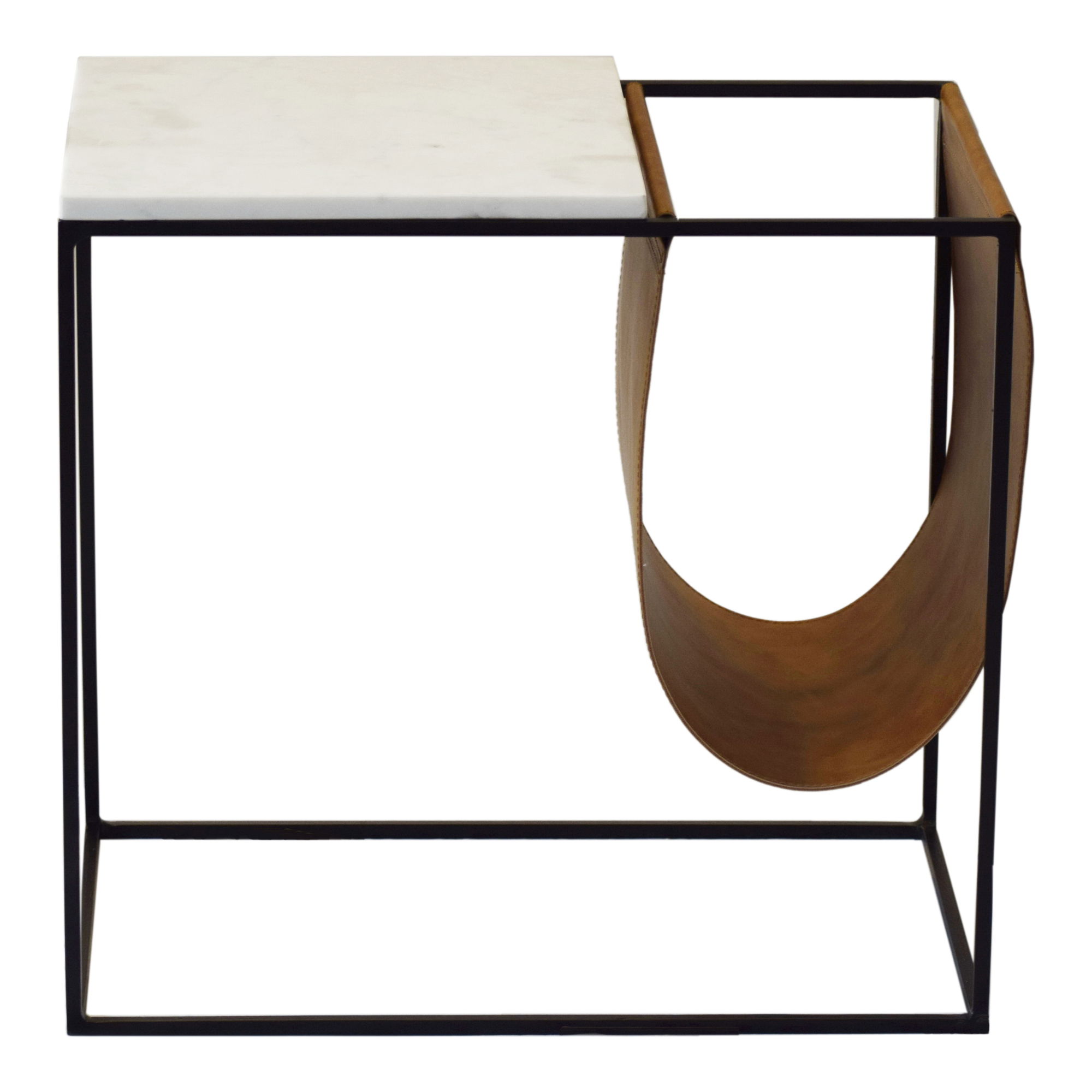 Cave Magazine Rack Brown, Side & End Table by Moe's Home, 22" width x 20" height x 14.5" depth View 2