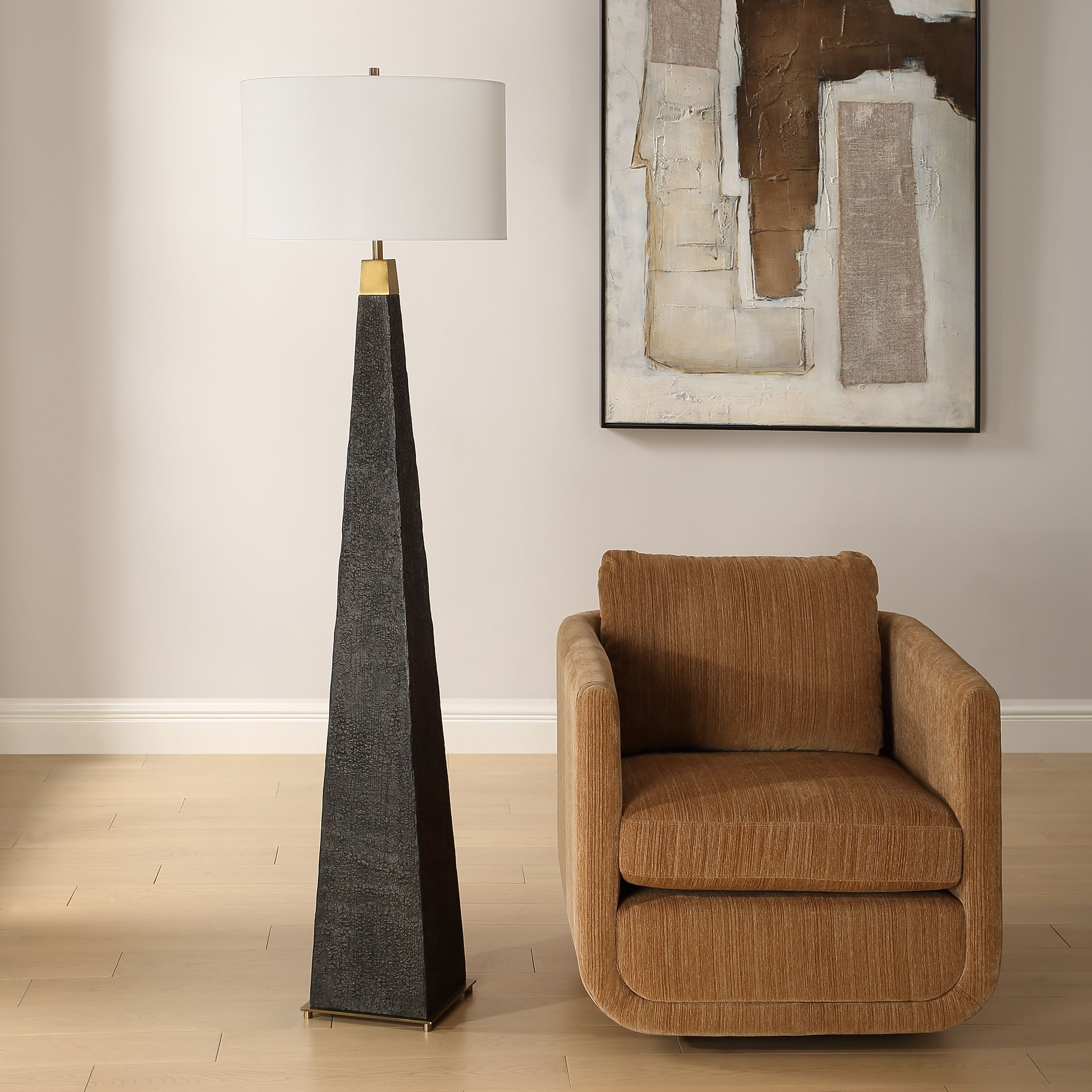 Lathey Tapered Floor Lamp large image 