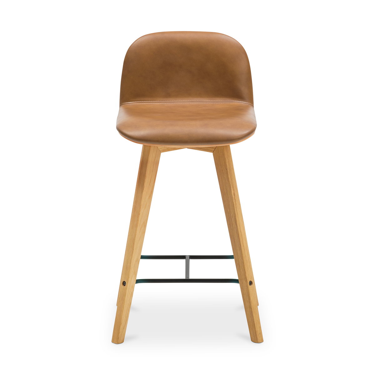 Napoli Leather Counter Stool, Counter & Bar Stool by Moe's Home, 17.3" width x 33.8" height x 18.9" depth View 1