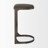 Tyson Backless 31in Seat Bar Stool | Brown/Gray Suede with Black Metal, Counter & Bar Stool by Mercana, 17.25" length x 17.5" width x 31" height thumbnail 4