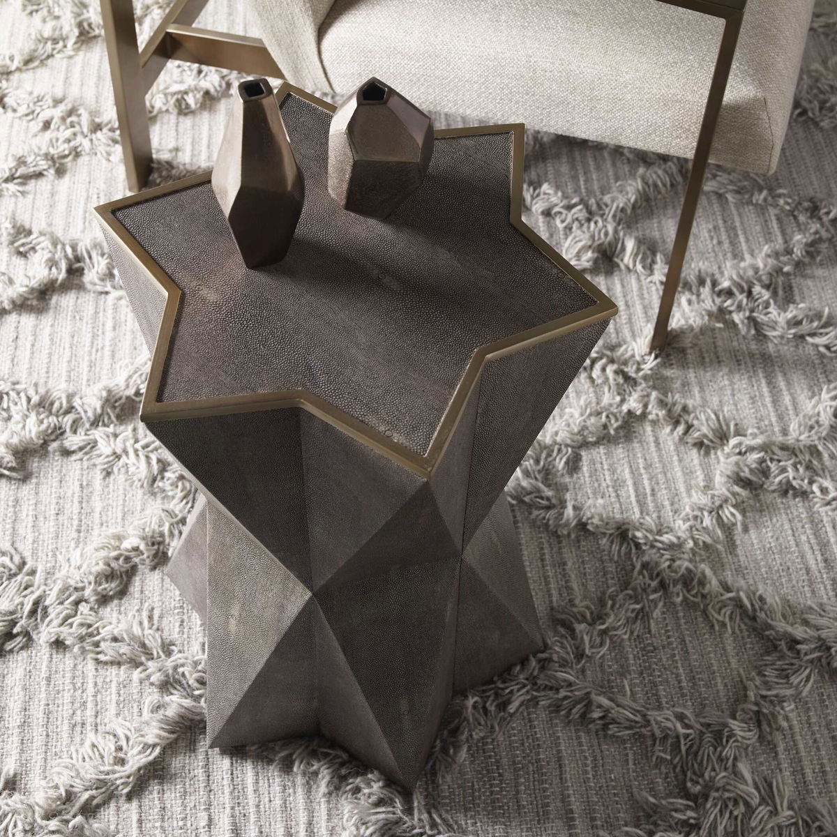 Capella Gray Accent Table, Side & End Table by Uttermost, 16" width x 22" height x 16" depth View 4