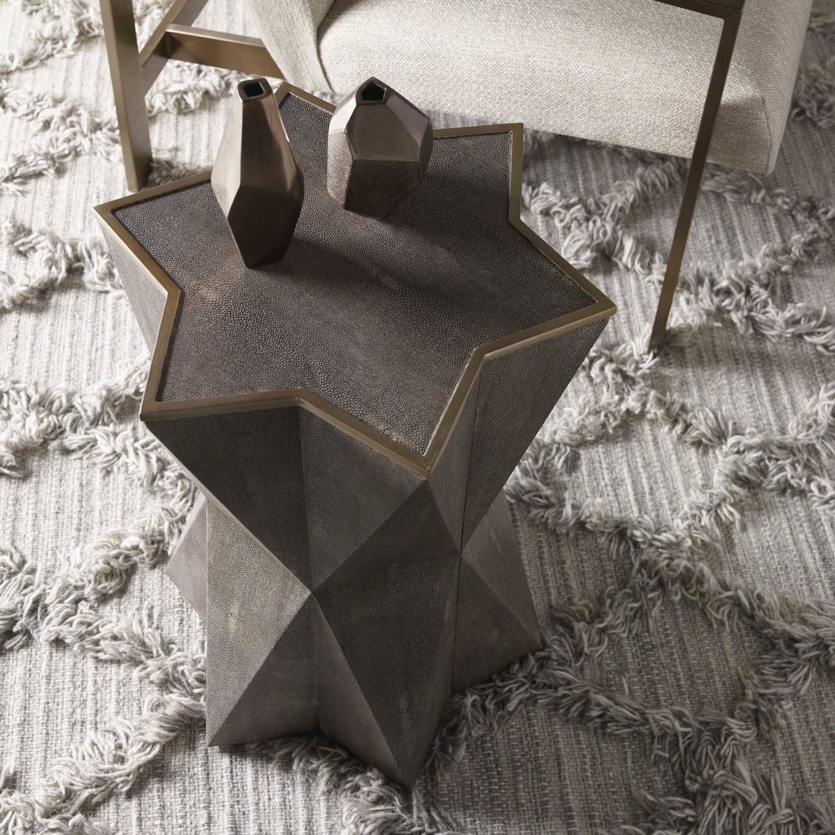 Capella Gray Accent Table, Side & End Table by Uttermost, 16" width x 22" height x 16" depth View 4