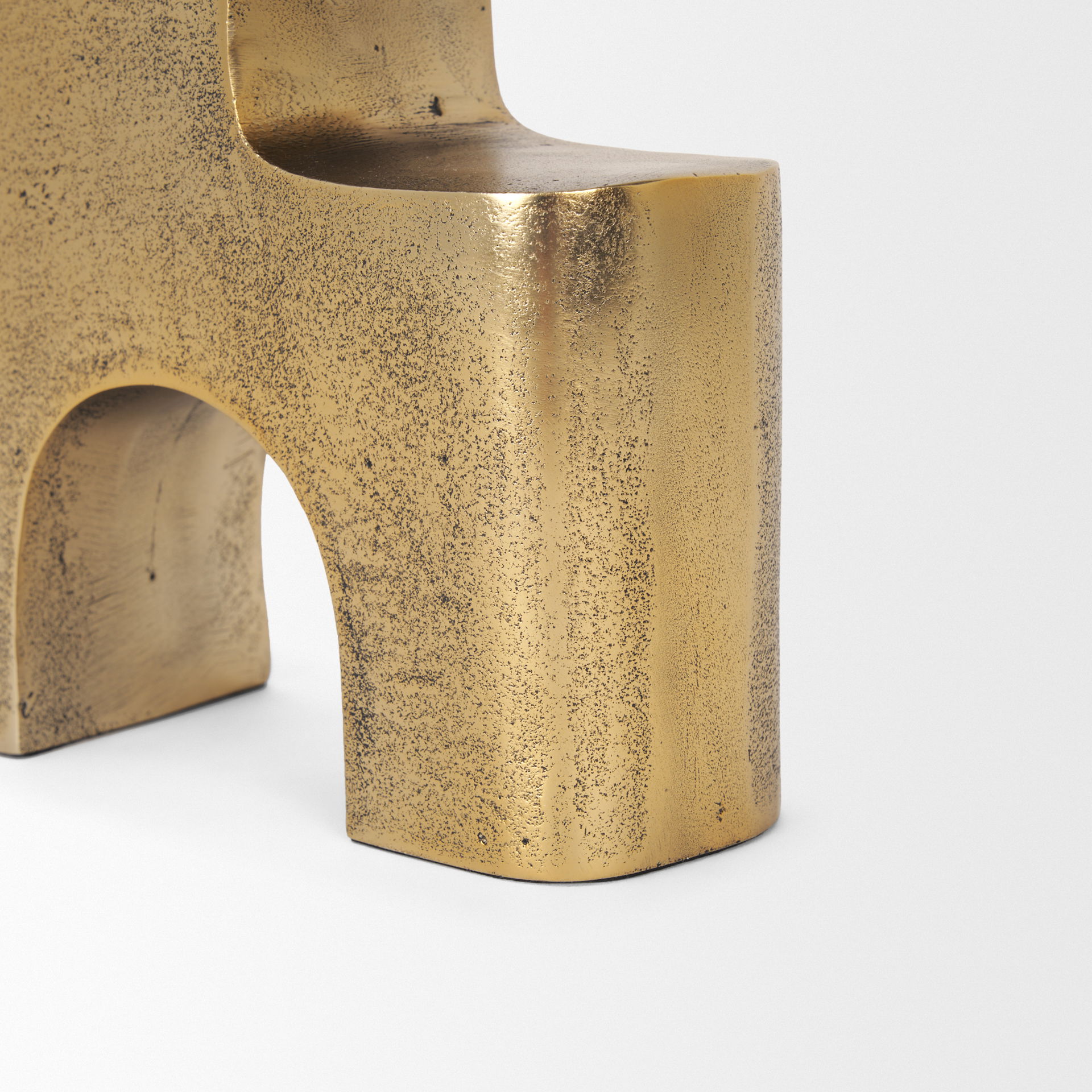 Renni Antiqued Brass Large Decorative Sculpture, Decorative Object by Mercana, 8.5" length x 2.75" width x 9.75" height View 9