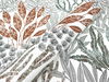 Coral Leaves Coral Black Wallpaper thumbnail 4