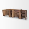 Eula Medium Brown Wood 4-Door Sideboard, Sideboards & Buffet by Mercana, 78" length x 18.5" width x 30" height thumbnail 8