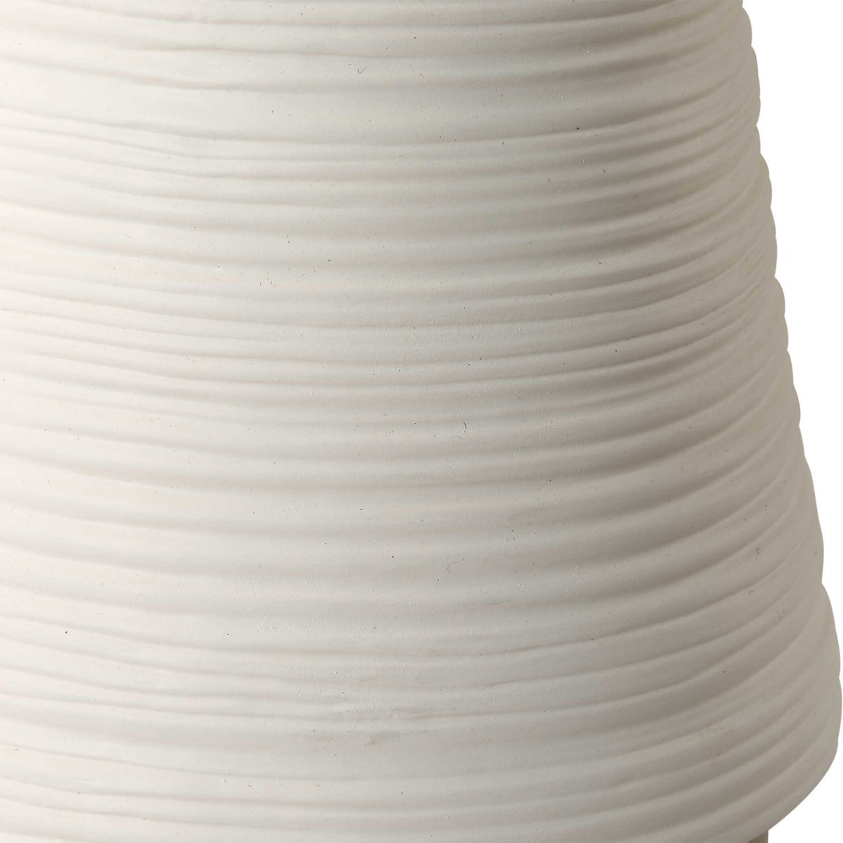Ridgeline White Vases Set/2, by Uttermost, 6.12" width x 18.25" height x 6.12" depth View 3