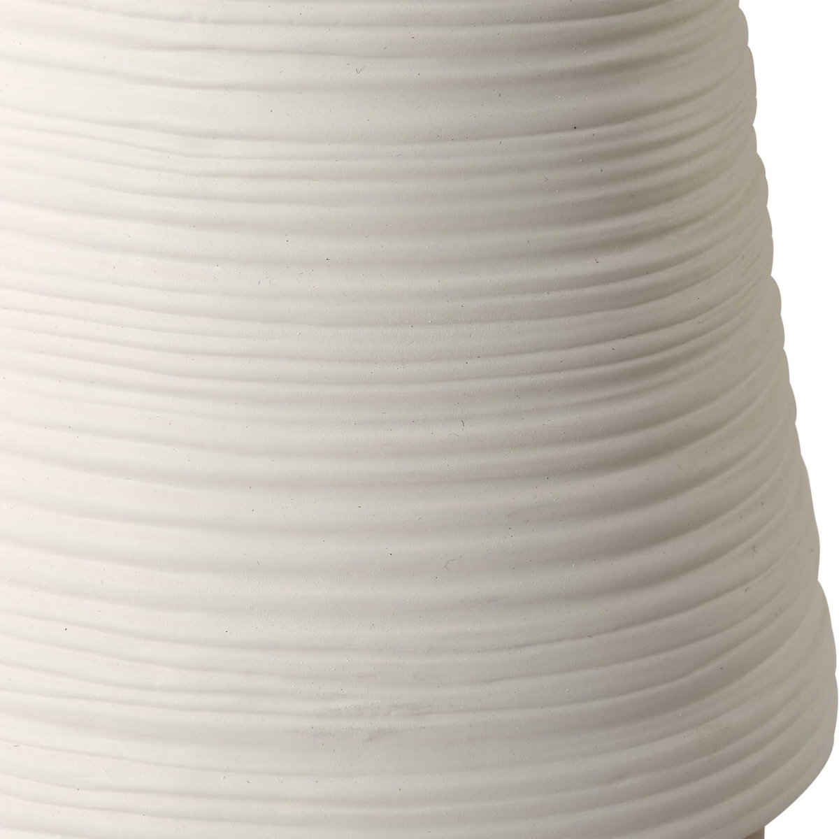 Ridgeline White Vases Set/2, by Uttermost, 6.12" width x 18.25" height x 6.12" depth View 3