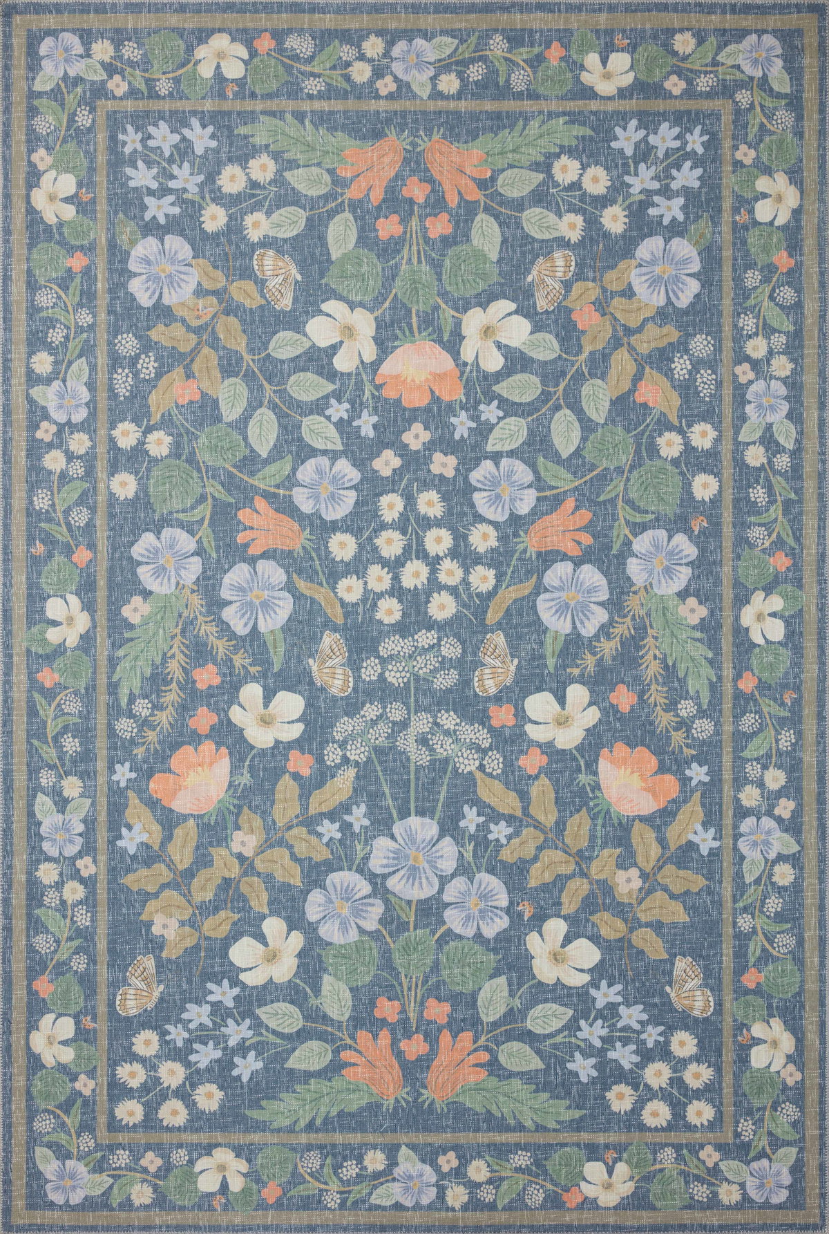 Rifle Paper Co. x Loloi Cotswolds Rug, 1'6" length x 1'6" width View 1