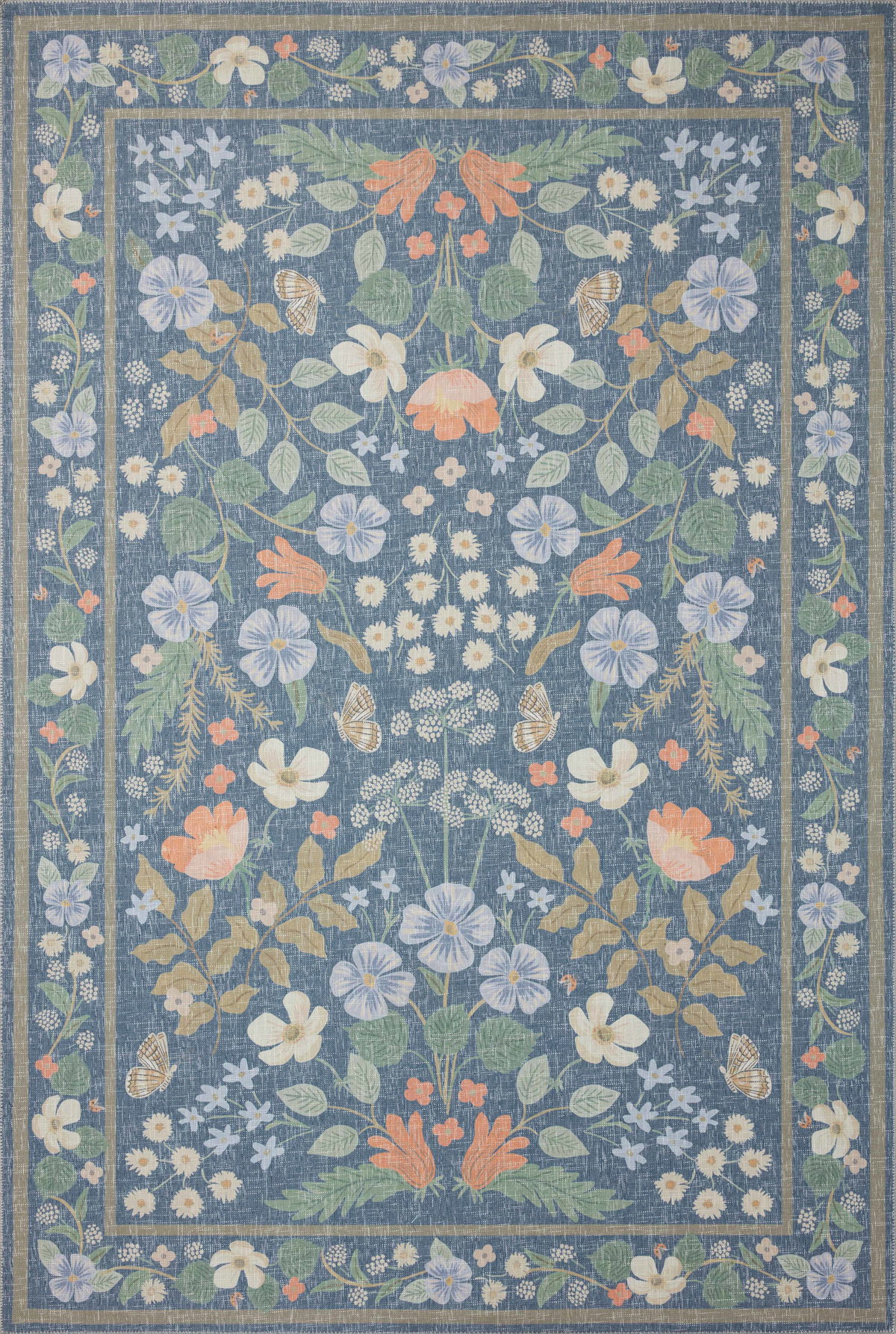 Rifle Paper Co. x Loloi Cotswolds Rug, 2'6" length x 7'6" width
