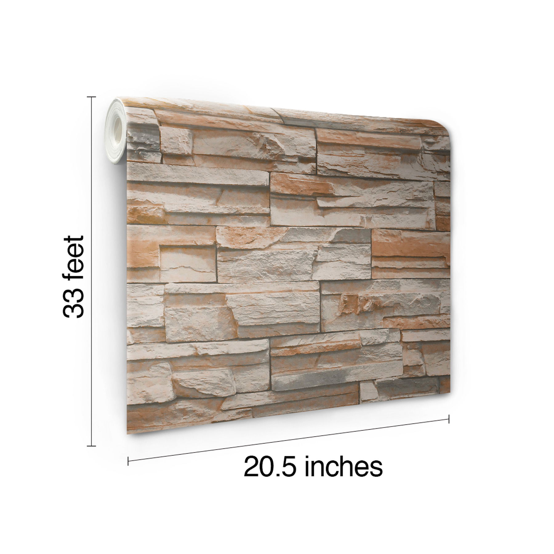 Flat Stone Brown & Grey Wallpaper large image 