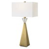 Arete Modern Brass Table Lamp, by Uttermost, 16" width x 31.75" height x 10" depth thumbnail 1