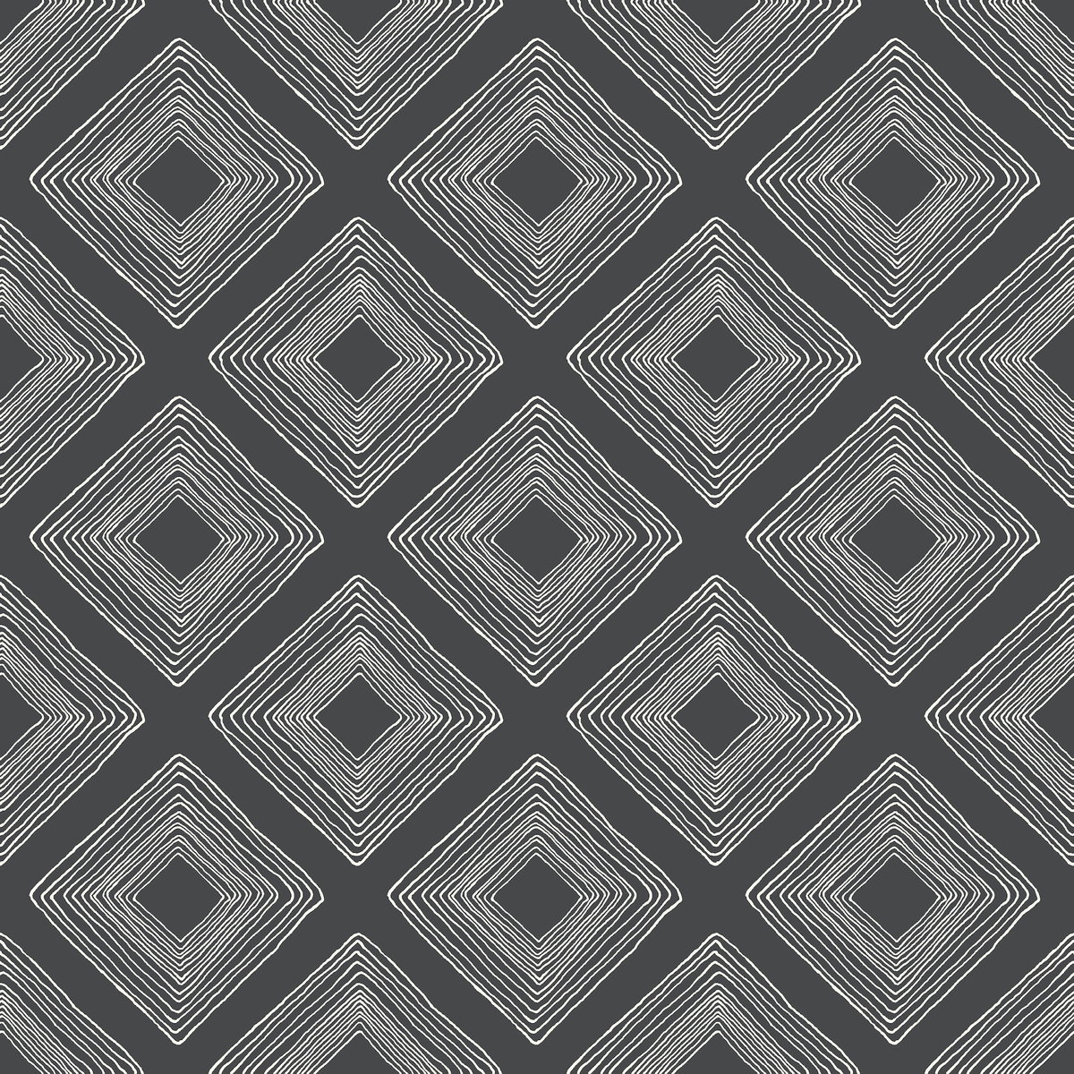 Diamond Sketch White & Black Wallpaper, by York Wall, 33' length x 1'8.5" width x 0.02" depth