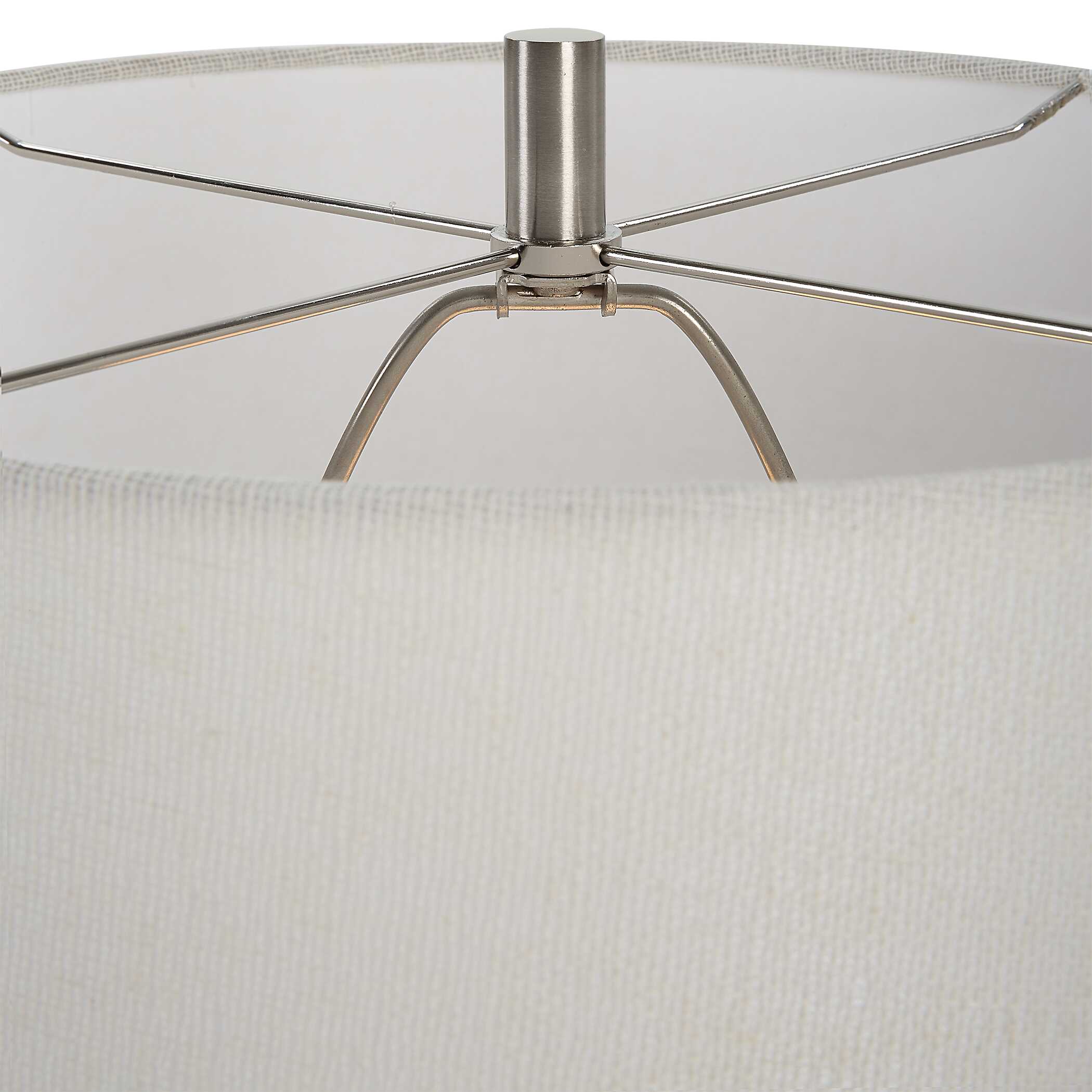 Opal Gloss White Table Lamp, by Uttermost, 17" width x 24.5" height x 17" depth View 7
