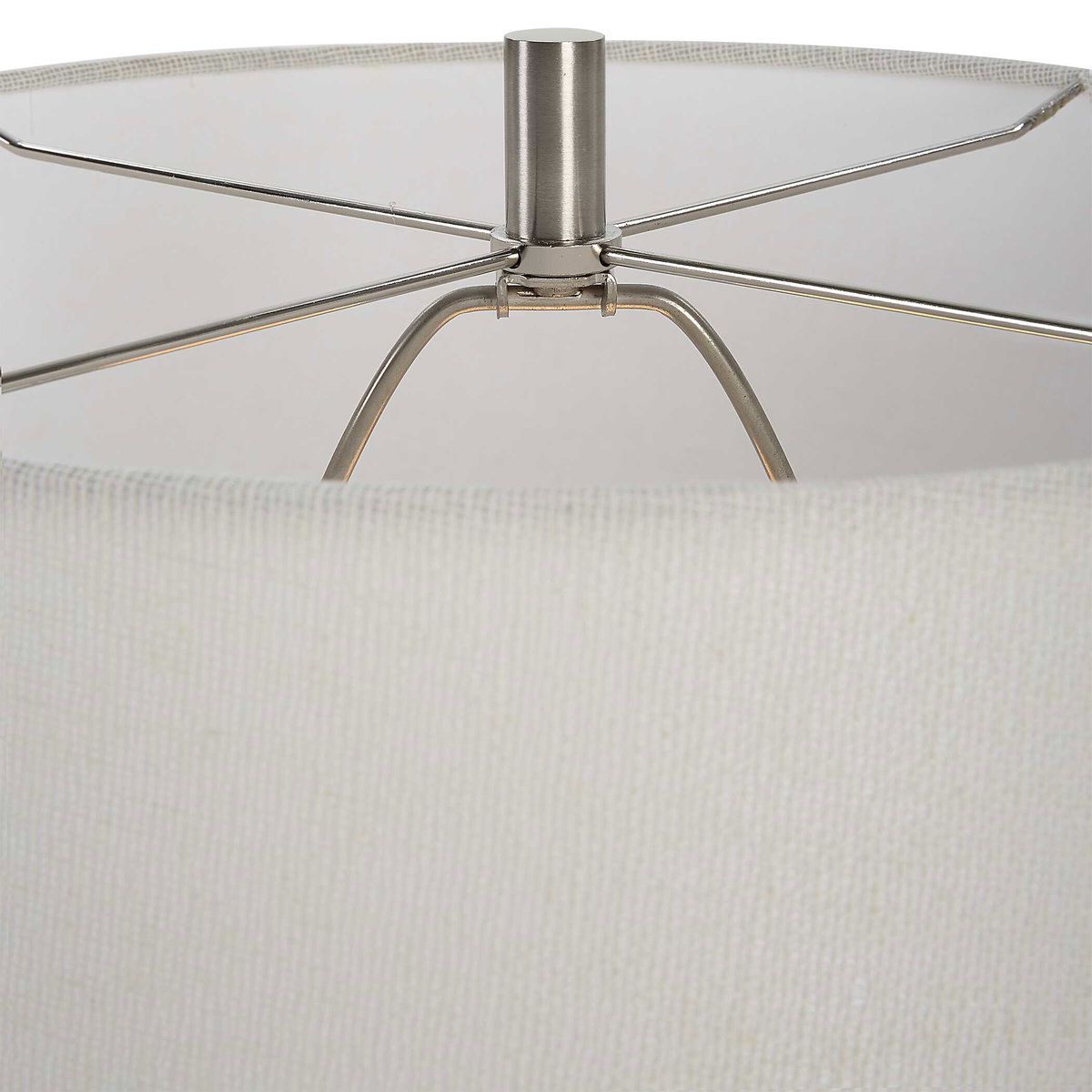 Opal Gloss White Table Lamp, by Uttermost, 17" width x 24.5" height x 17" depth View 7