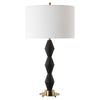 Threefold Black Stone Table Lamp, by Uttermost, 16" width x 29.75" height x 16" depth thumbnail 5