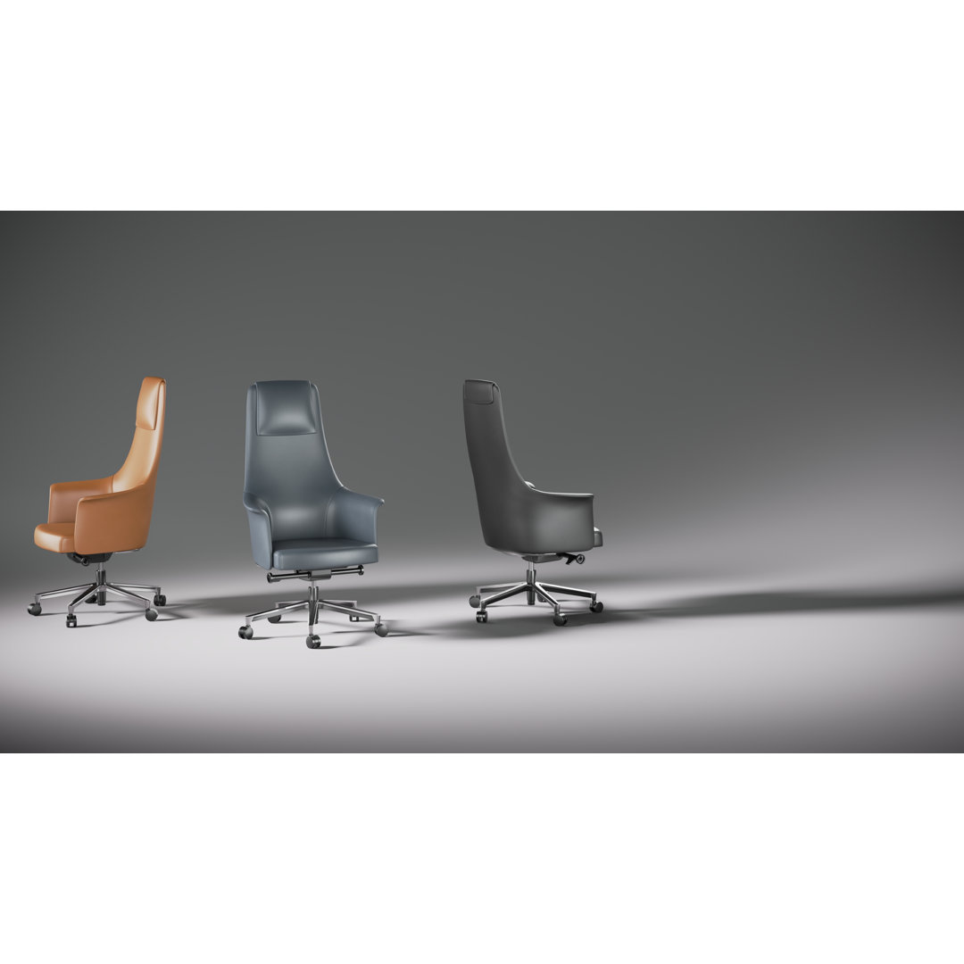 Bolo Swivel Executive Chair, Office Chair by BDI, 28" width x 49" height x 26" depth View 6