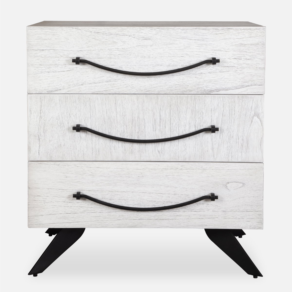 Vivi 3 Drawer White Chest, Cabinets & Chest by Uttermost, 32" width x 34" height x 18" depth View 1