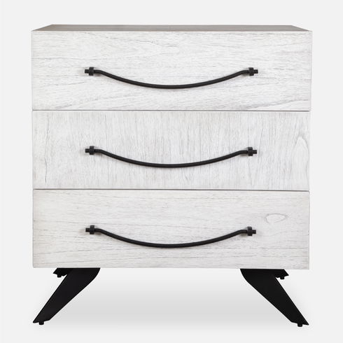 Vivi 3 Drawer White Chest