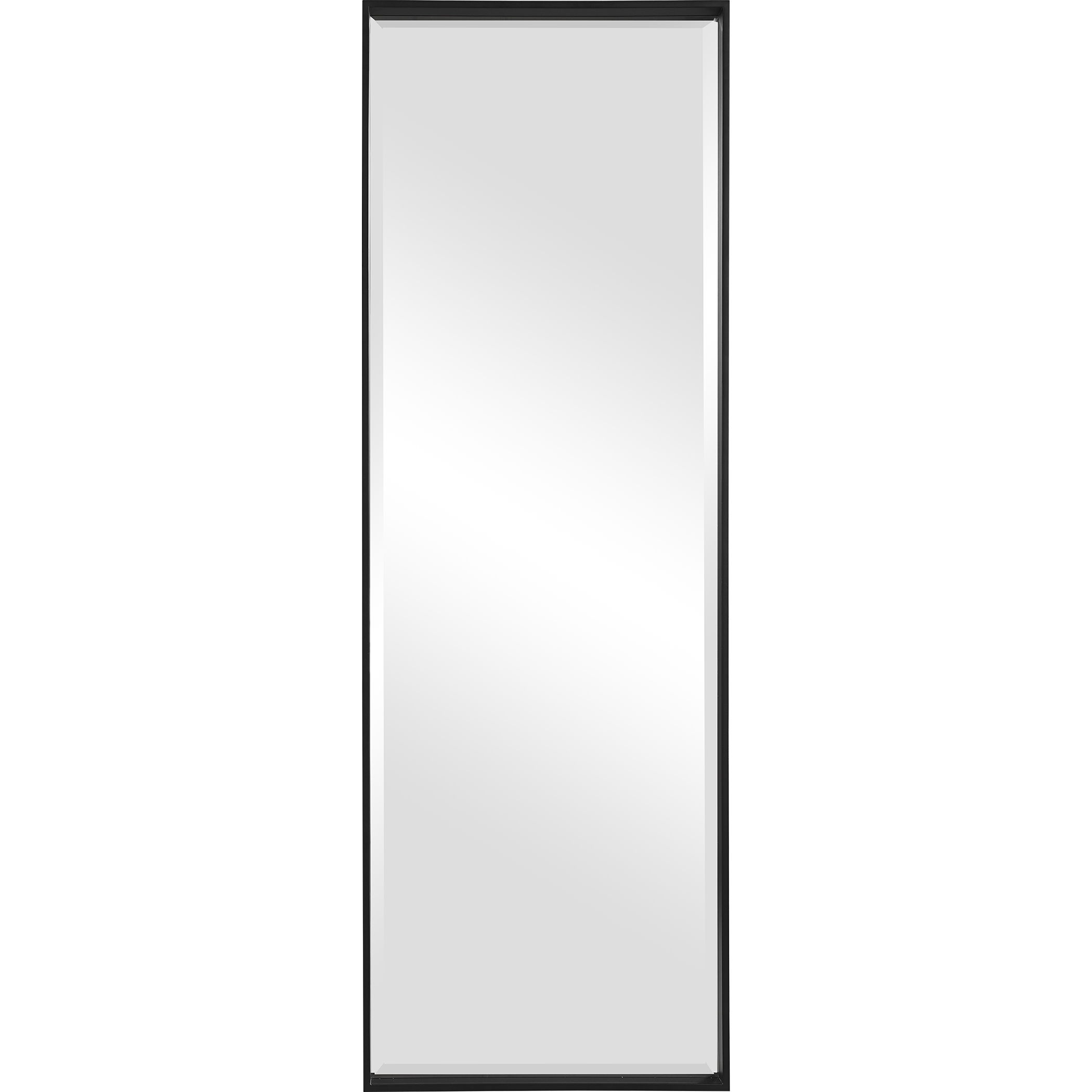 Kahn Oversized Black Rectangular Mirror, by Uttermost, 24" width x 72" height x 2.62" depth View 1