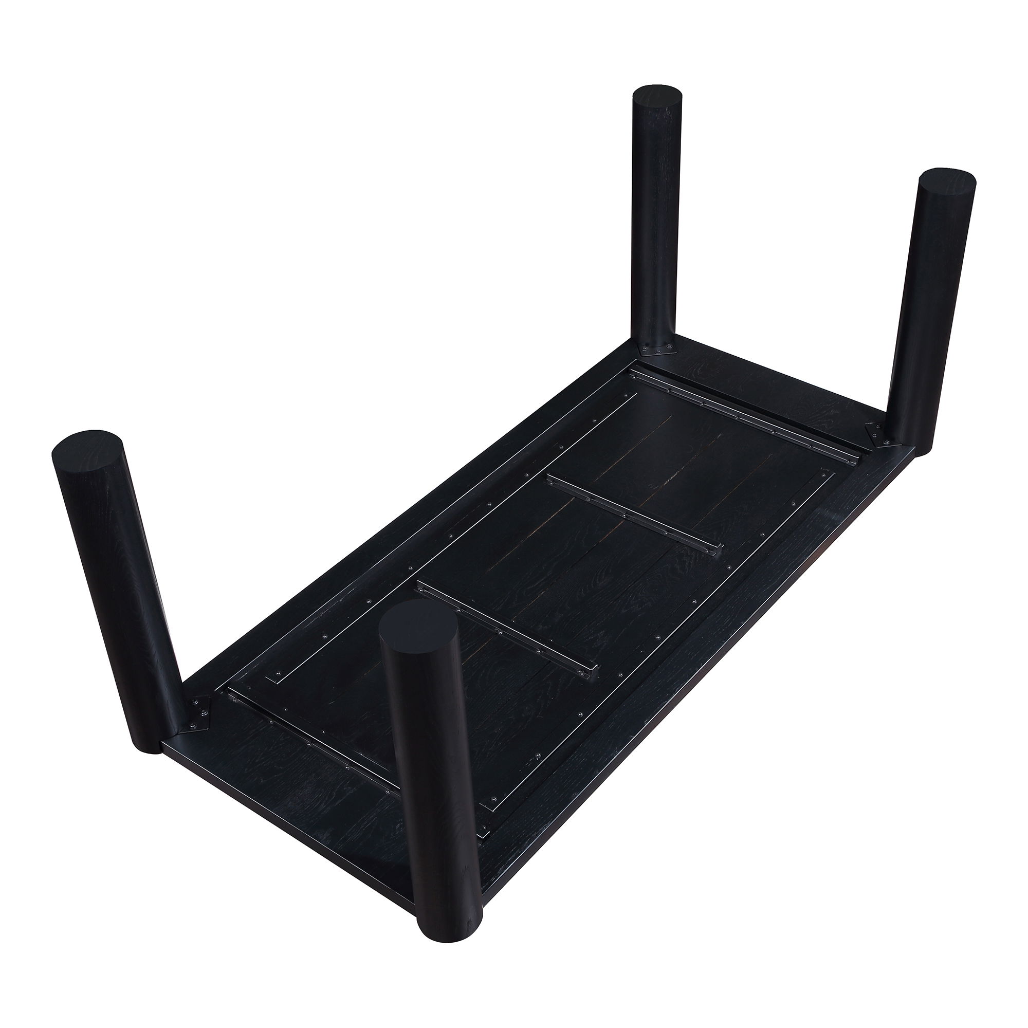 Post Small Dining Table Black, by Moe's Home, 76" width x 29" height x 36" depth View 6