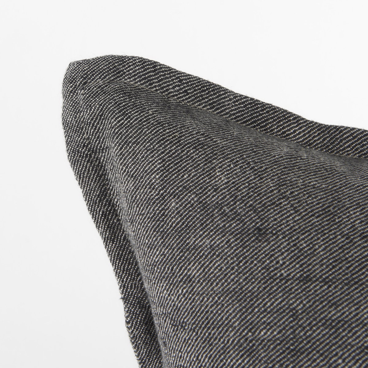Zadie 20x20 Light Gray and Dark Gray Fabric Color Blocked Pillow Cover, Decorative Pillow by Mercana, 20" length x 20" width x 0.2" height View 10