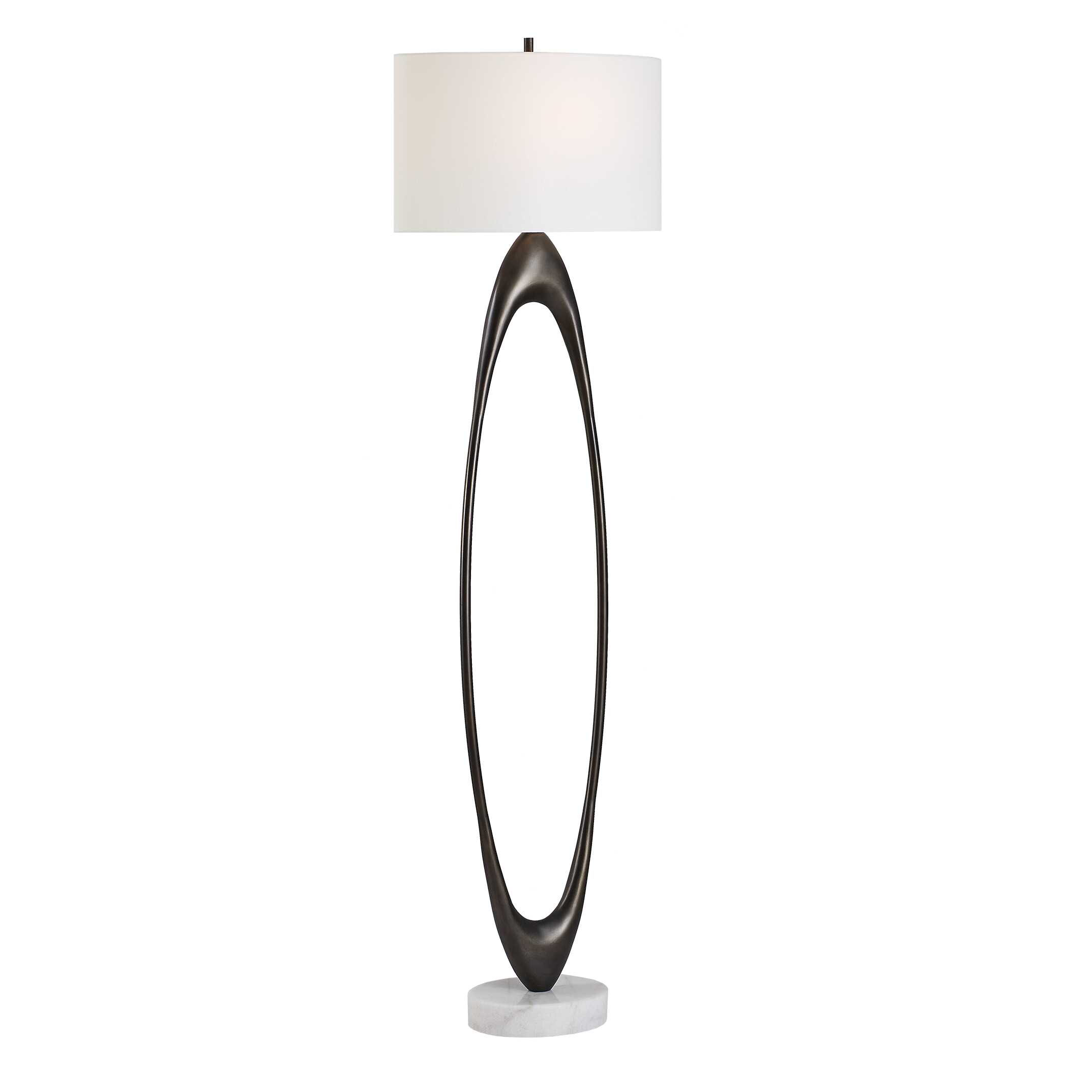 Sonic Open Oval Floor Lamp, by Uttermost, 20" width x 65" height x 20" depth View 7
