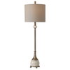 Natania Plated Brass Buffet Lamp, Table Lamp by Uttermost, 11" width x 35" height x 11" depth thumbnail 1
