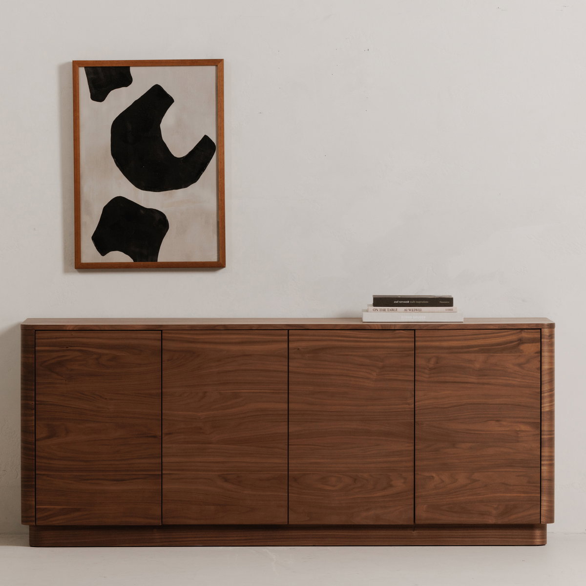 Round Off Sideboard Walnut Brown, Cabinets & Sideboard by Moe's Home, 72" width x 30" height x 19" depth View 9
