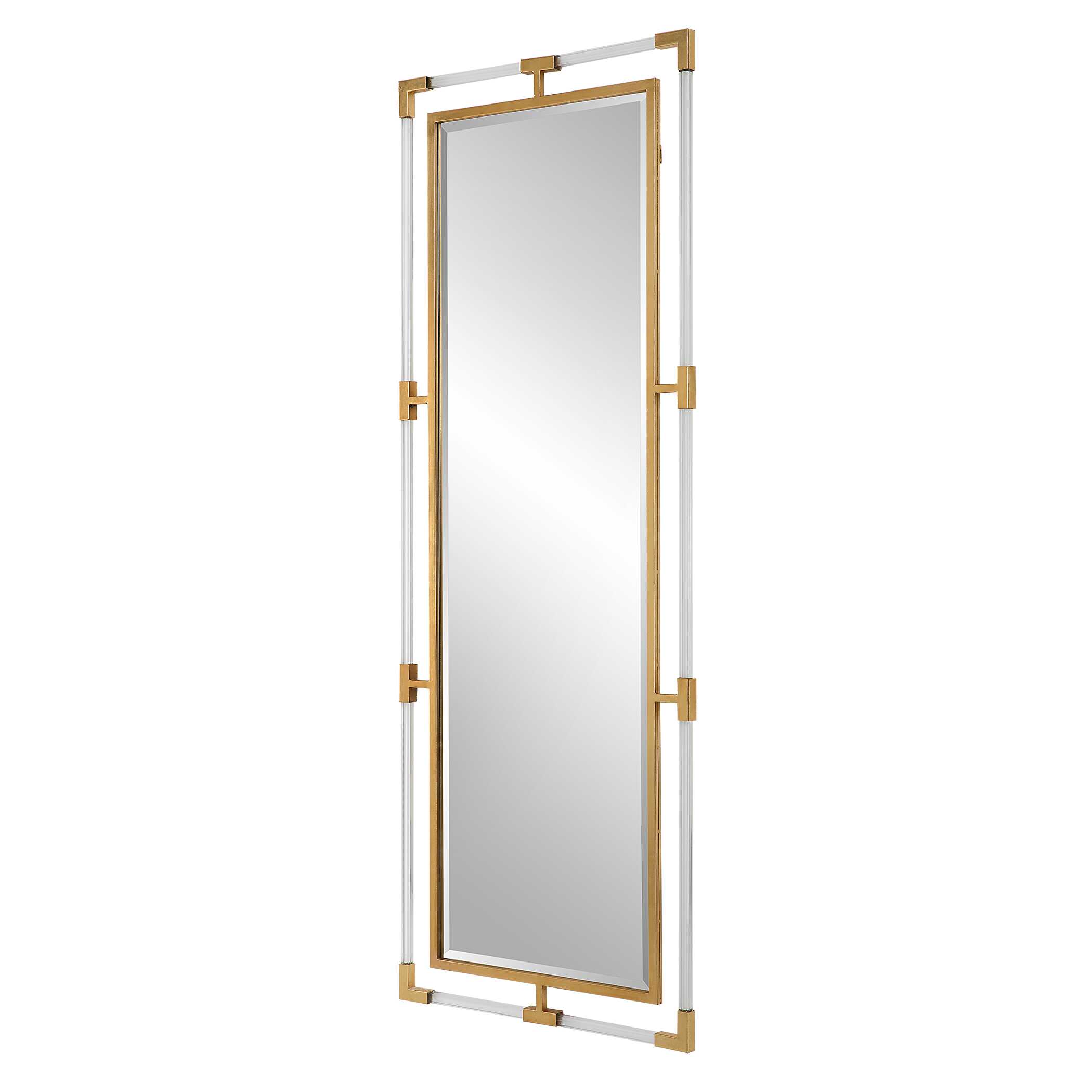 Balkan Gold Tall Mirror, by Uttermost, 27.5" width x 75" height x 1.12" depth View 5