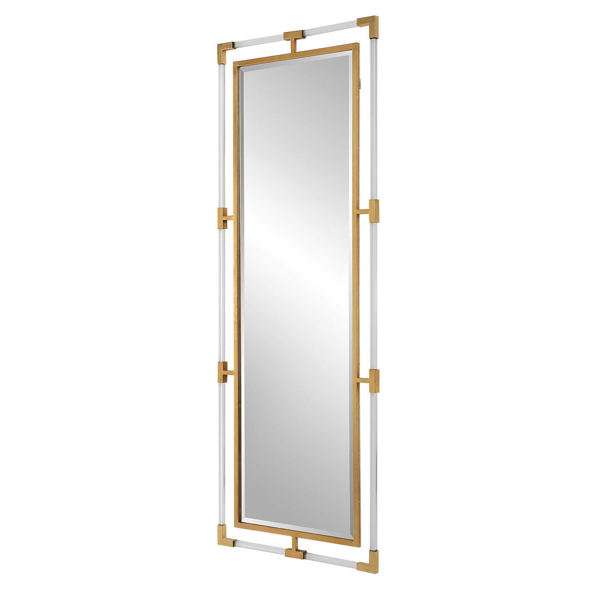 Balkan Gold Tall Mirror, by Uttermost, 27.5" width x 75" height x 1.12" depth View 5