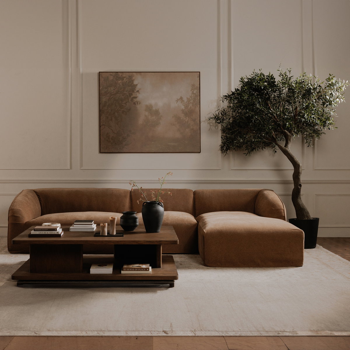 Fawn Framed Painting, by Moe's Home, 48" width x 60" height x 1.77" depth View 5