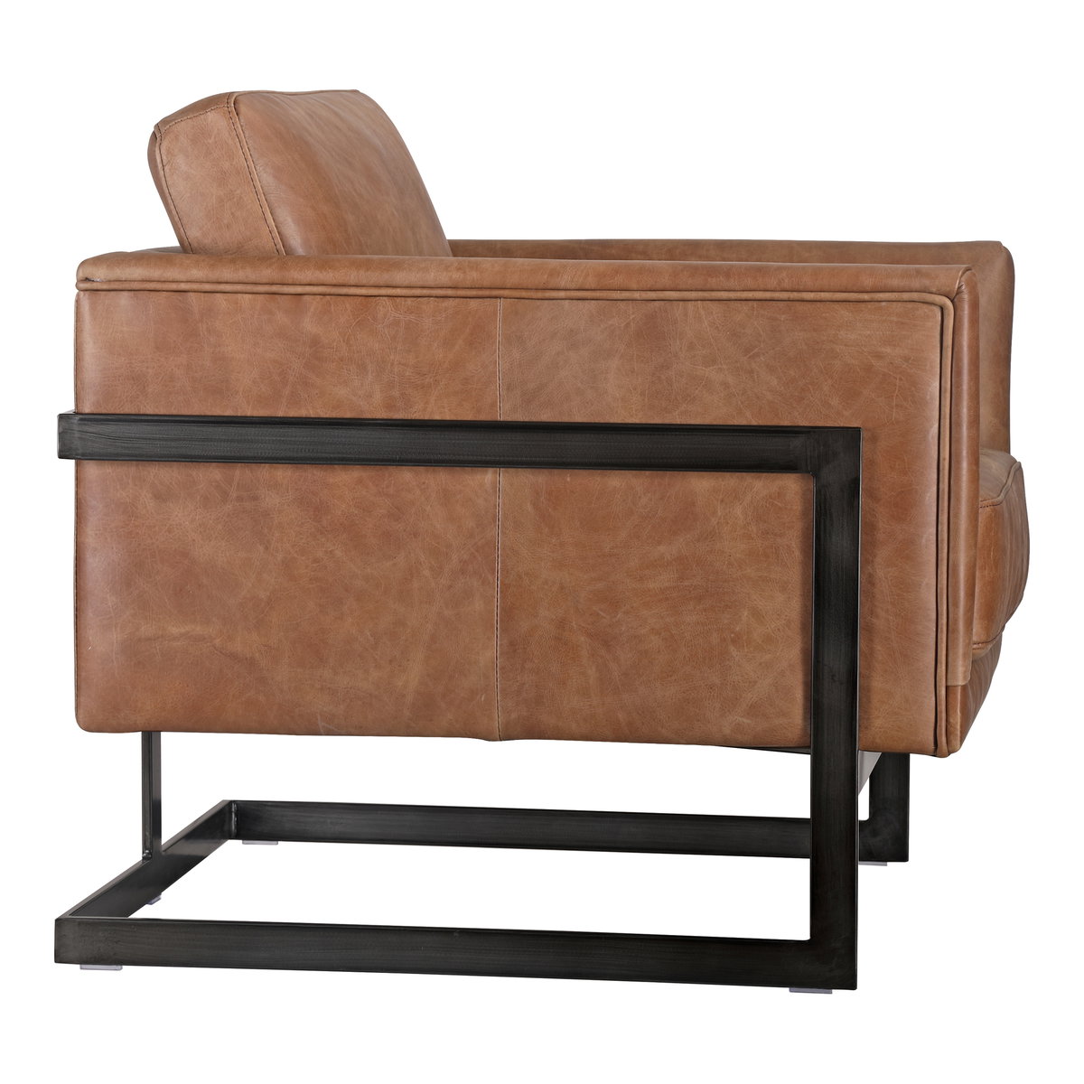 Luxley Club Chair Brown, Accent Chair by Moe's Home, 27" width x 30" height x 31" depth View 3
