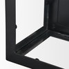 Cairn Matte Black Metal with Glass 1-Light Wall Sconce, by Mercana, 7.87" length x 5.12" width x 10.63" height thumbnail 6