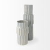 Cardon 14.4H Gray Ceramic Vase, by Mercana, 7.48" length x 7.48" width x 13.78" height thumbnail 5
