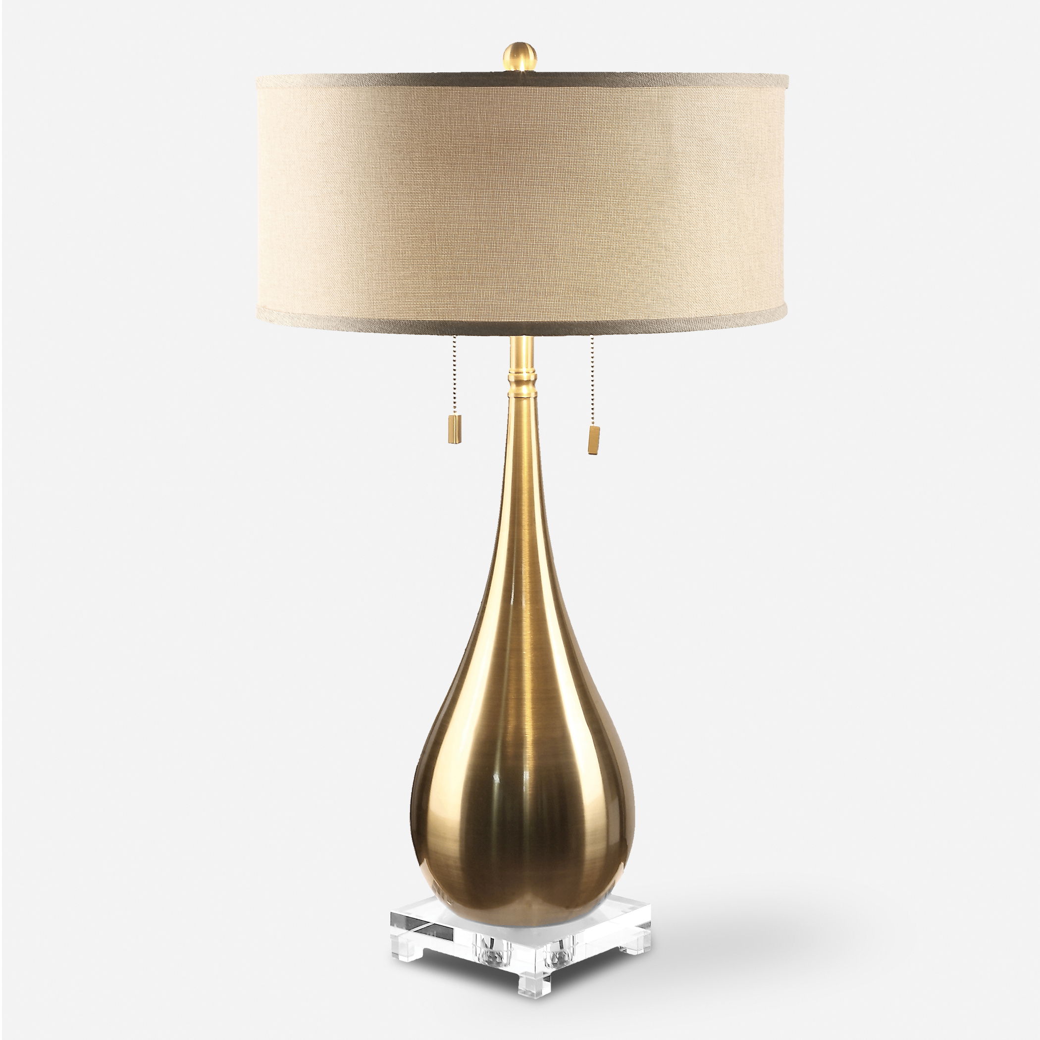 Lagrima Brushed Brass Lamp large image 