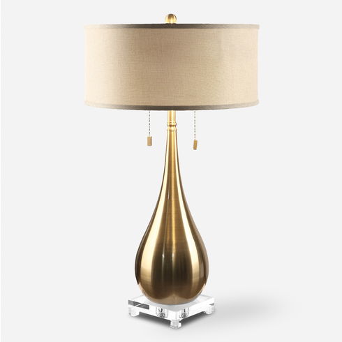 Lagrima Brushed Brass Lamp