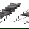 Hornet II Black Leather Body Metal Frame Accent Chair thumbnail 0