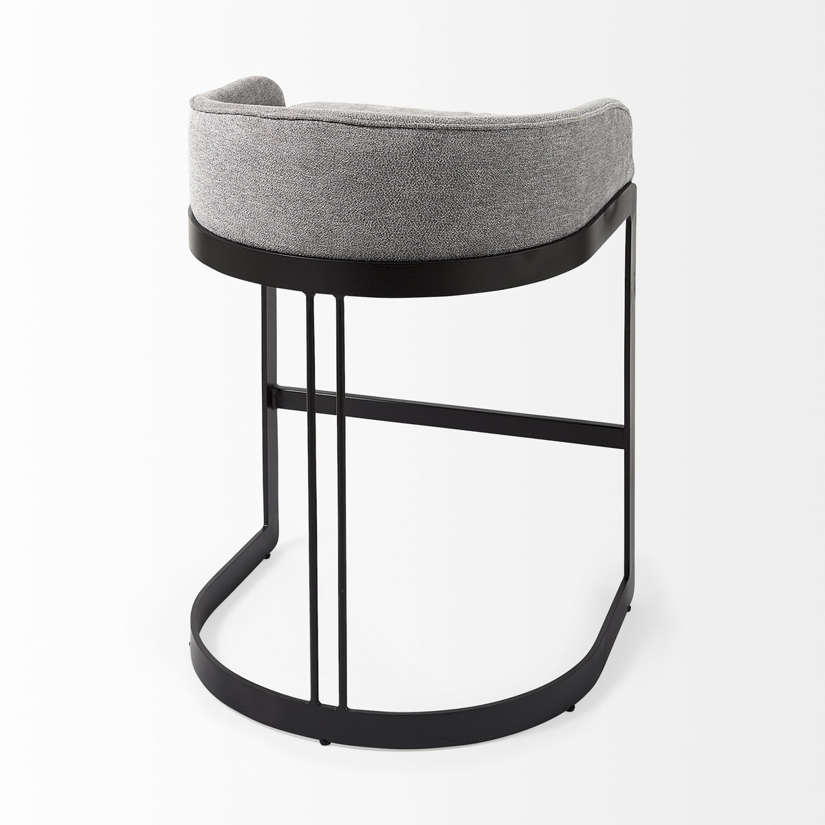 Hollyfield Low Back 28.7in Seat Bar Stool | II Gray Fabric with Counter, Counter & Bar Stool by Mercana, 20.5" length x 19.7" width x 28.7" height View 9