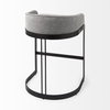 Hollyfield Low Back 28.7in Seat Bar Stool | II Gray Fabric with Counter, Counter & Bar Stool by Mercana, 20.5" length x 19.7" width x 28.7" height thumbnail 9